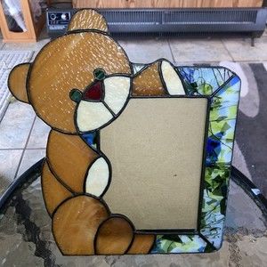 Stained Glass Baby Picture Frame By Connie Stannard 11”x9.5”